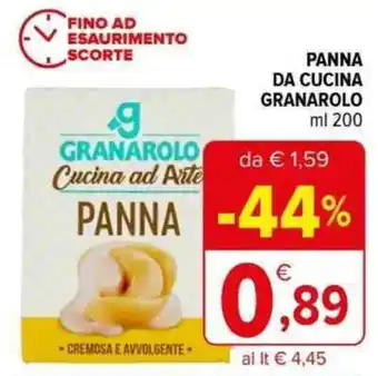 Iperal PANNA DA CUCINA GRANAROLO ml 200 offerta