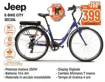 Expert JEEP E-BIKE CITY JEC28L offerta