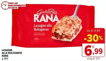 Iperal LASAGNE ALLA BOLOGNESE RANA g 900 offerta