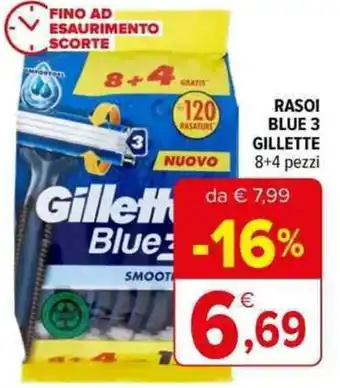 Iperal RASOI BLUE 3 GILLETTE 8+4 pezzi offerta