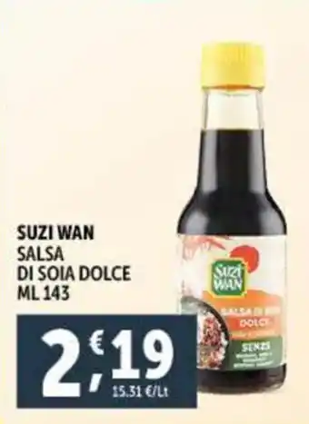 Deco Supermercati SUZI WAN SALSA DI SOIA DOLCE ML 143 offerta