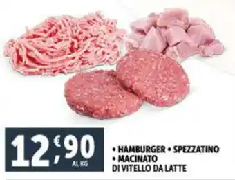Deco Supermercati HAMBURGER, SPEZZATINO MACINATO DI VITELLO DA LATTE offerta