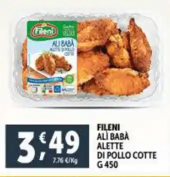 Deco Supermercati FILENI ALI BABA ALETTE DI POLLO COTTE G450 offerta