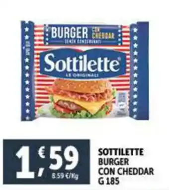 Deco Supermercati SOTTILETTE BURGER CON CHEDDAR G185 offerta