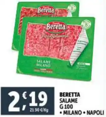 Deco Supermercati BERETTA SALAME G 100 offerta