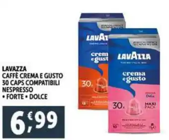 Deco Supermercati LAVAZZA CAFFÈ CREMA E GUSTO 30 CAPS COMPATIBILI NESPRESSO offerta