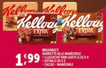 Deco Supermercati KELLOGG'S BARRETTE ALLE MANDORLE offerta
