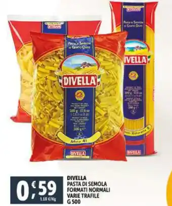 Deco Supermercati DIVELLA PASTA DI SEMOLA FORMATI NORMALI VARIE TRAFILE g 500 offerta