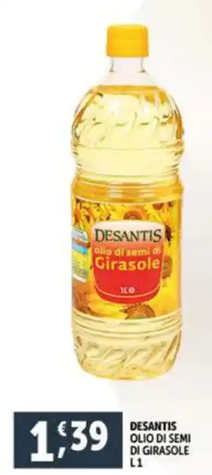 Deco Supermercati DESANTIS OLIO DI SEMI DI GIRASOLE L1 offerta