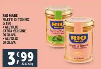 Deco Supermercati RIO MARE FILETTI DI TONNO G180 offerta