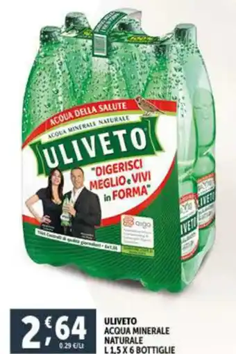 ULIVETO ACQUA MINERALE NATURALE L 1,5 X 6 BOTTIGLIE