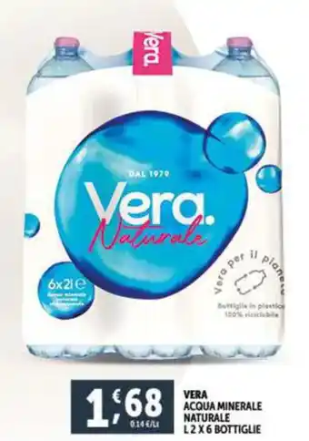 Deco Supermercati VERA ACQUA MINERALE NATURALE L 2 X 6 BOTTIGLIE offerta