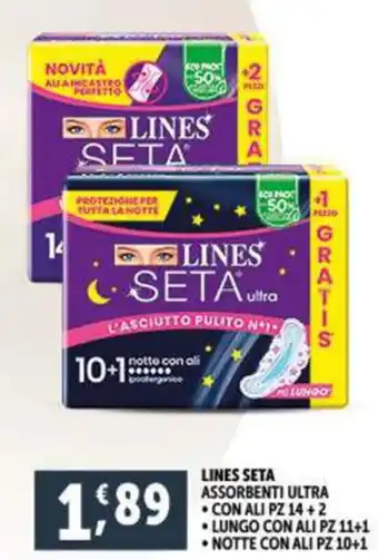 Deco Supermercati LINES SETA ASSORBENTI ULTRA offerta