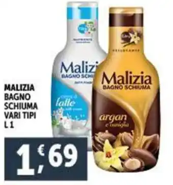 Deco Supermercati MALIZIA BAGNO SCHIUMA VARI TIPI L1 offerta
