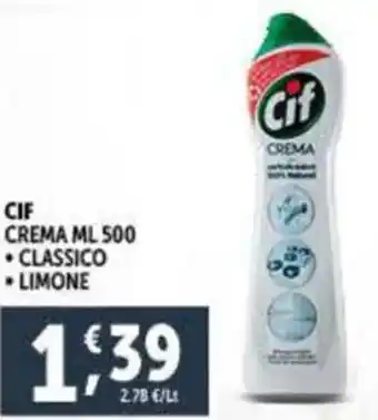 Deco Supermercati CIF CREMA ML 500 offerta