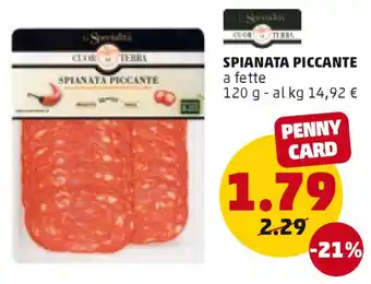 PENNY SPIANATA PICCANTE a fette 120 G offerta