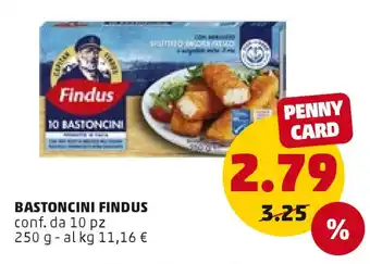 PENNY BASTONCINI FINDUS conf.da 10 pz 250 G offerta