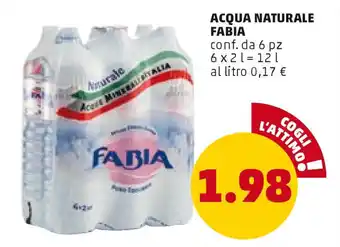 PENNY ACQUA NATURALE FABIA conf. da 6 pz 6x2L=12 L offerta