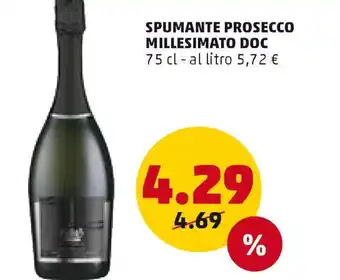 PENNY SPUMANTE PROSECCO MILLESIMATO DOC 75 cl offerta