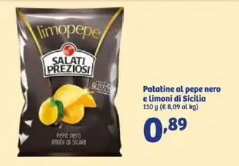 In'S Mercato Patatine al pepe nero e limoni di Sicilia 110g offerta