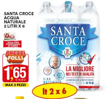 SANTA CROCE ACQUA NATURALE 2 LITRI X 6