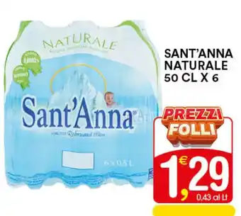 Gecop SANT'ANNA NATURALE 50 CL X 6 offerta