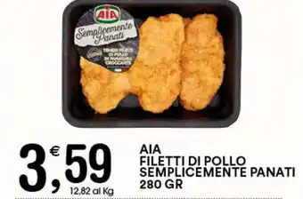 Gecop AIA FILETTI DI POLLO SEMPLICEMENTE PANATI 280 gr offerta