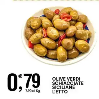 Gecop OLIVE VERDI SCHIACCIATE SICILIANE L'ETTO offerta