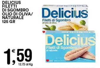 DELICIUS FILETTI DI SGOMBRO OLIO DI OLIVA/ NATURALE 125 gr