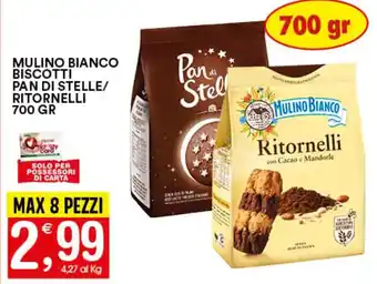 Gecop MULINO BIANCO BISCOTTI PAN DI STELLE/ RITORNELLI 700 gr offerta