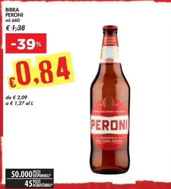 Bennet BIRRA PERONI ml 660 offerta