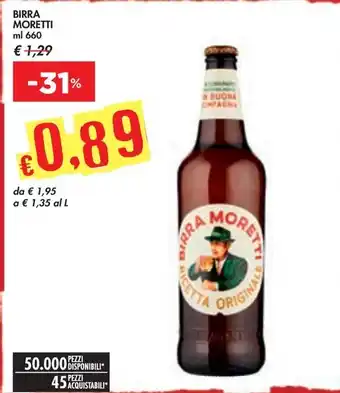 Bennet BIRRA MORETTI ml 660 offerta