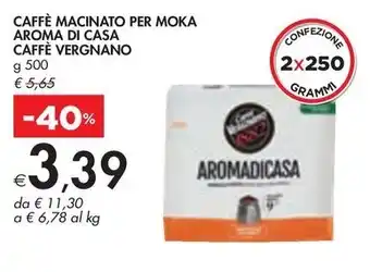 Bennet CAFFÈ MACINATO PER MOKA AROMA DI CASA CAFFÈ VERGNANO offerta