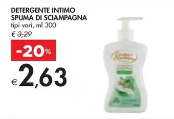 Bennet DETERGENTE INTIMO SPUMA DI SCIAMPAGNA tipi vari, ml 300 offerta