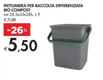 Bennet PATTUMIERA PER RACCOLTA DIFFERENZIATA BIO COMPOST offerta