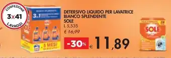 Bennet DETERSIVO LIQUIDO PER LAVATRICE BIANCO SPLENDENTE SOLE offerta