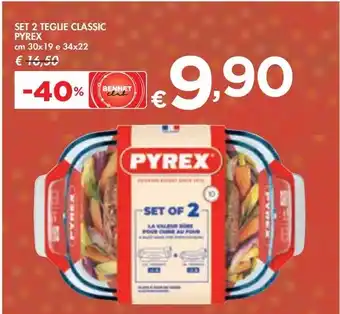 SET 2 TEGLIE CLASSIC PYREX