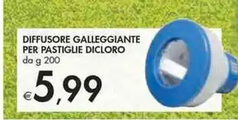 DIFFUSORE GALLEGGIANTE PER PASTIGLIE DICLORO da g 200