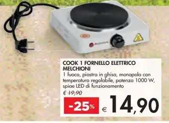 Bennet COOK 1 FORNELLO ELETTRICO MELCHIONI offerta