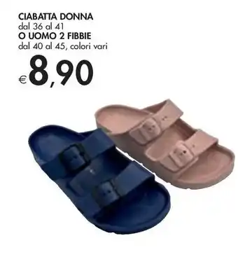 Bennet CIABATTA DONNA O UOMO 2 FIBBIE offerta