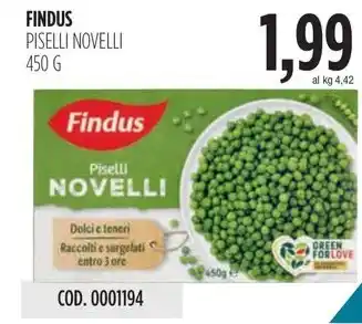 Carico Cash & Carry FINDUS PISELLI NOVELLI 450 G offerta