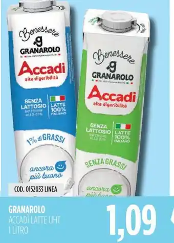 Carico Cash & Carry GRANAROLO ACCADI LATTE UHT 1 LITRO offerta