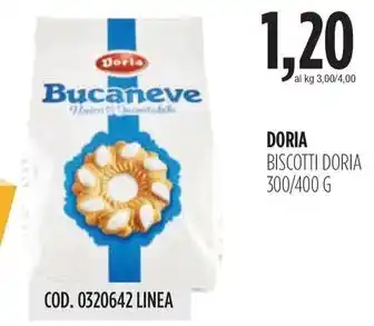 Carico Cash & Carry DORIA BISCOTTI DORIA 300/400 G offerta