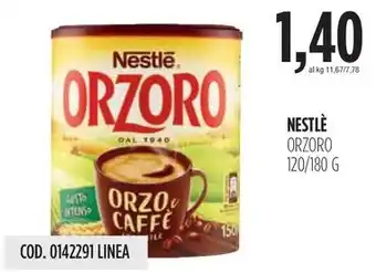 Carico Cash & Carry NESTLÉ ORZORO 120/180 G offerta