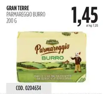 Carico Cash & Carry GRAN TERRE PARMAREGGIO BURRO 200 G offerta