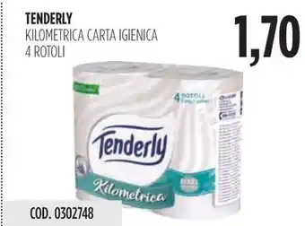 Carico Cash & Carry TENDERLY KILOMETRICA CARTA IGIENICA 4 ROTOLI offerta