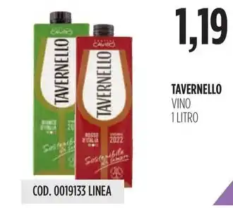 Carico Cash & Carry TAVERNELLO VINO 1 LITRO offerta