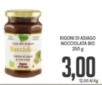 Supermercati Piccolo RIGONI DI ASIAGO NOCCIOLATA BIO 250 g offerta