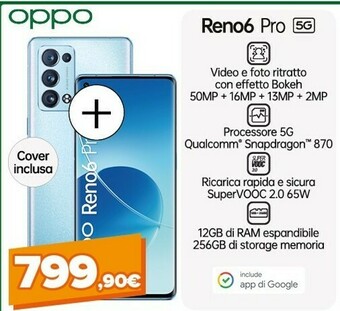 Expert Reno 6 16,3 cm (6.43") doppia sim coloros 11.3 5g usb tipo-c 4300 mah blu offerta