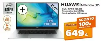 Expert Matebook d 15 computer portatile 39,6 cm (15.6") full hd intel® core™ i5 di decima generazione 8 gb ddr4-sdram 512 gb ssd wi- offerta
